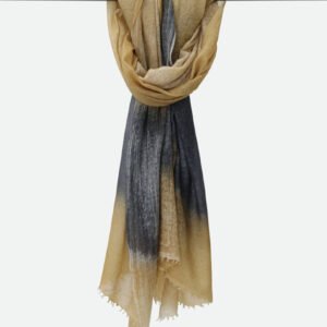 NATURAL GOLD SCARF IN HAND DYED CASHMERE