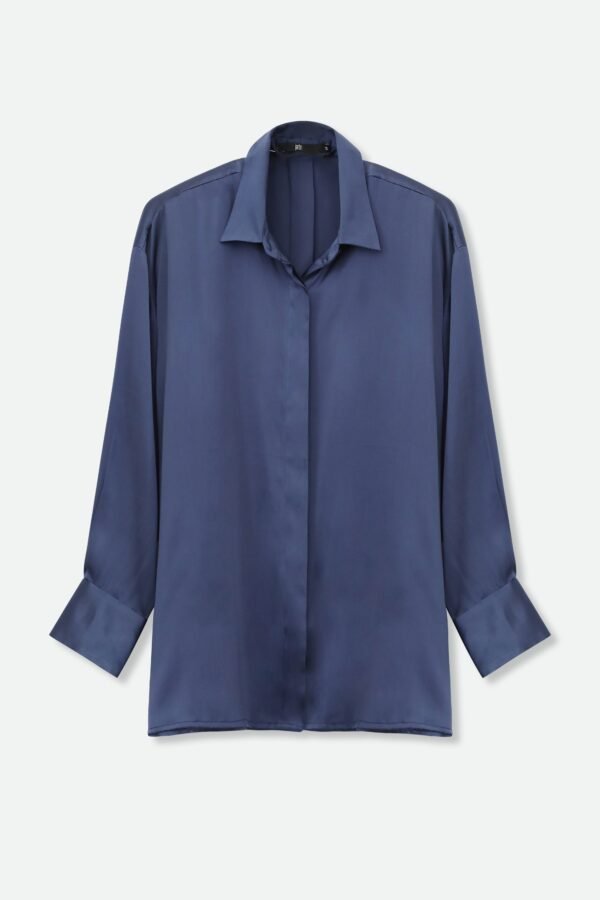 ADRIA SHIRT IN STRETCH SILK CHARMEUSE - Image 5