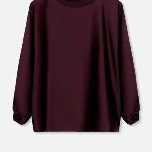 ANDIE ONE-SIZE BOATNECK BLOUSE IN SILK CHARMEUSE