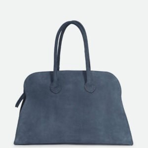 ARDEN HANDBAG IN ITALIAN SUEDE BLUE
