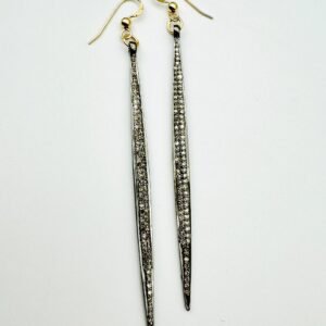 ISLA DOUBLE SIDED PAVE DIAMOND LONG EARRINGS