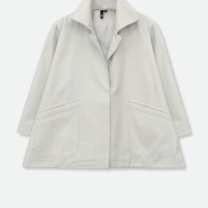 RIMINI LEATHER JACKET IN BONE BEIGE