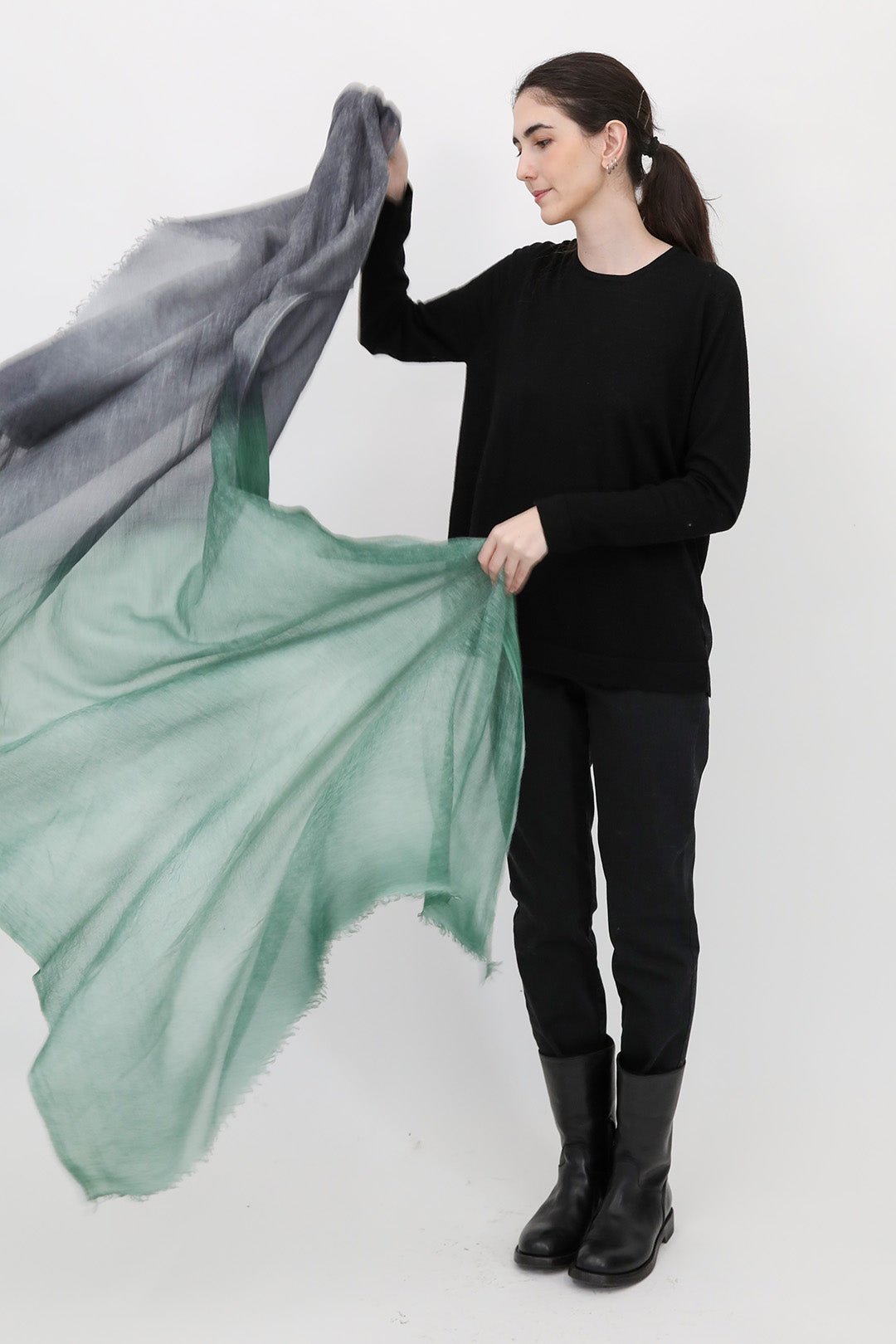 ROCHELLE TUNIC CREW IN FINE ITALIAN MERINO - Image 2