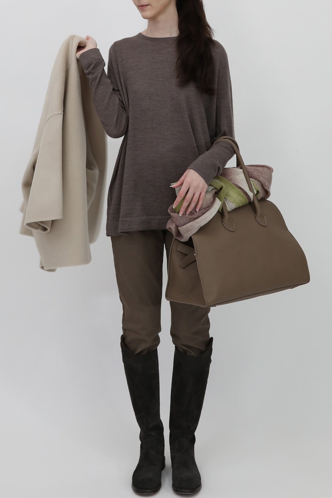 ROCHELLE TUNIC CREW IN FINE ITALIAN MERINO - Image 4